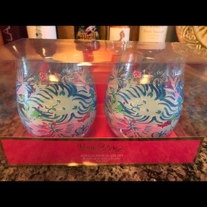 Lily Pulitzer Acrylic Wine Glasses